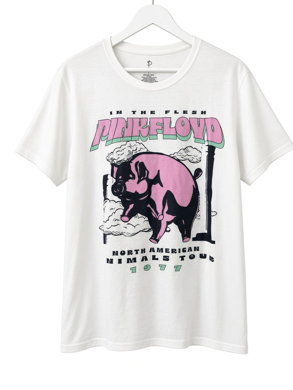 NWT Pink Floyd “In The Flesh” North American Animals Tour 1977 Top Graphic Tee L